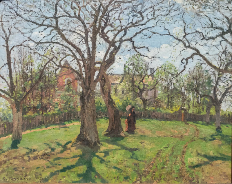 Chestnut Trees at Louveciennes in Spring - Camille Pissarro