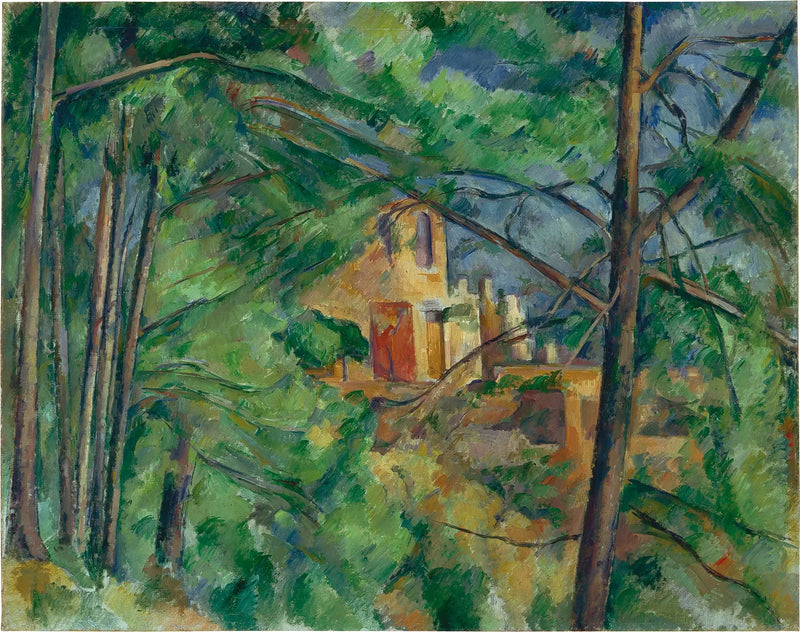 Black Castle Behind the Trees - Paul Cézanne