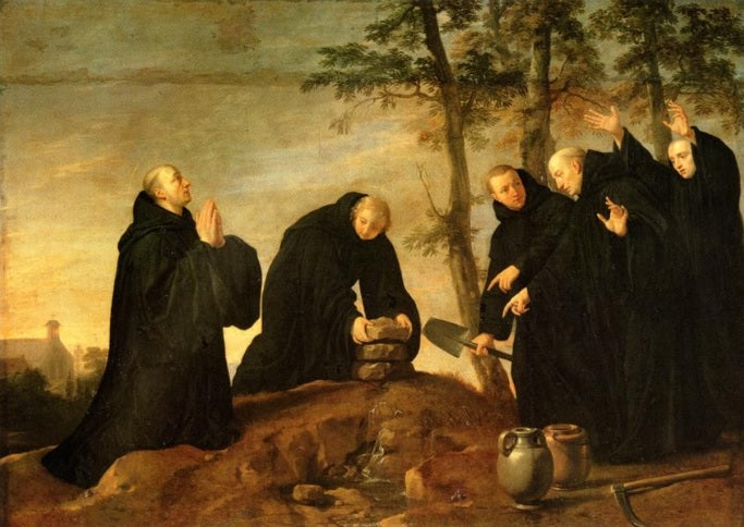 Épisodes de la vie de saint Benoît : La fontaine miraculeuse - Philippe de Champaigne