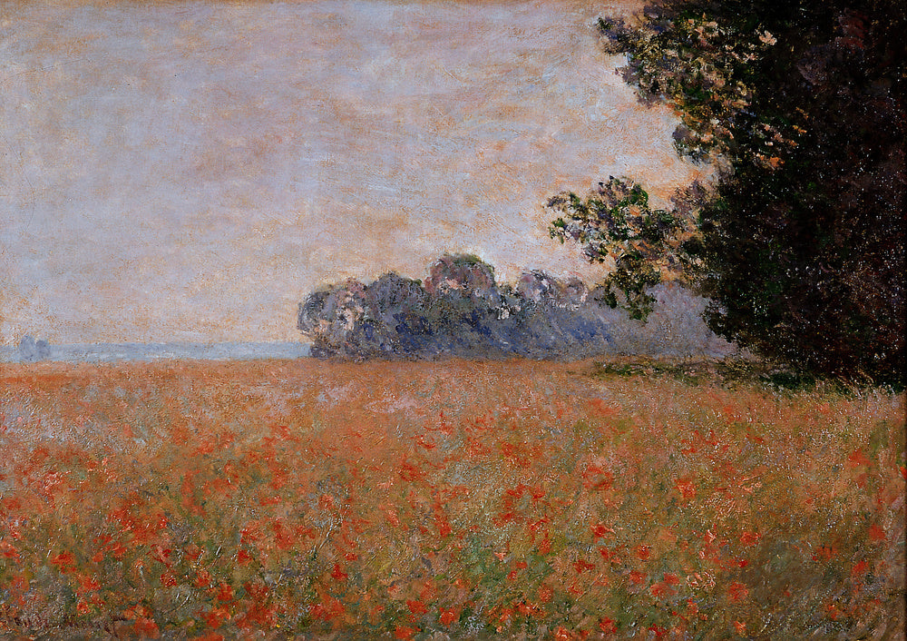 🌾 Oat Field with Poppies – Claude Monet (circa 1890)