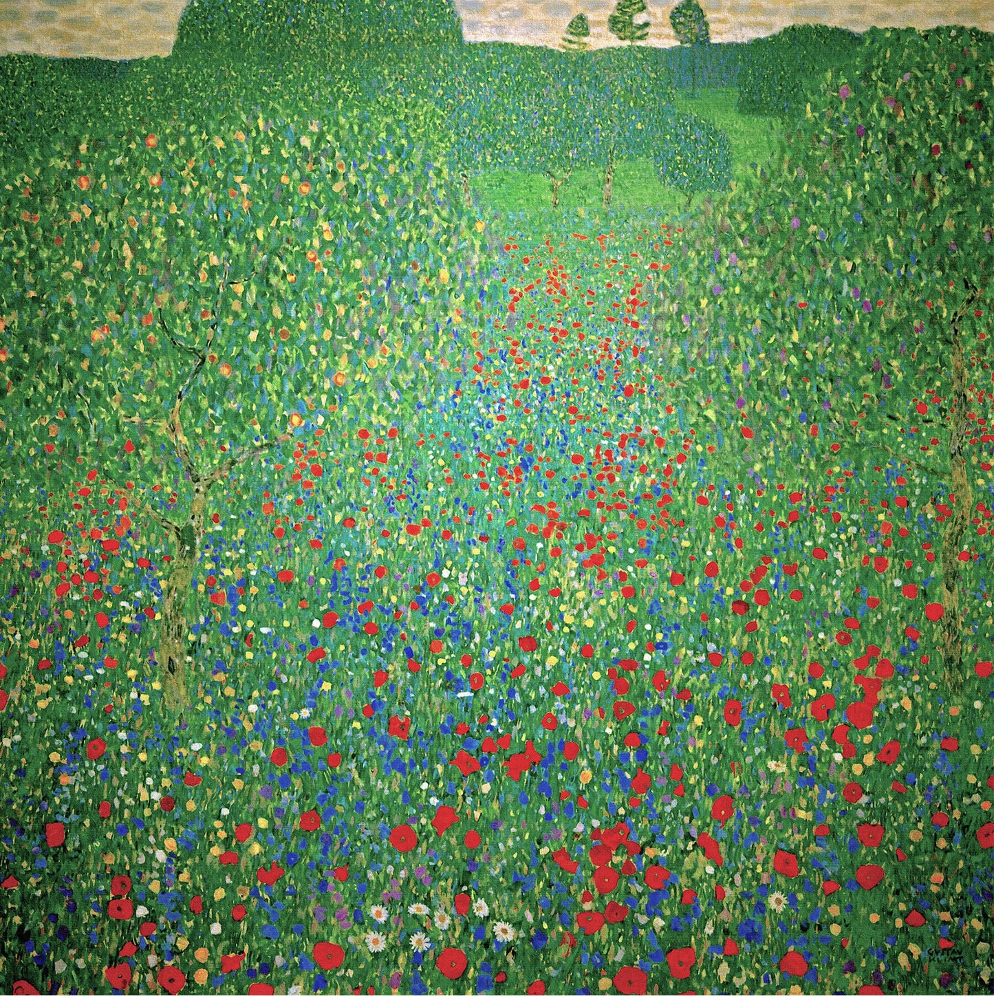 🌸🌿 Poppy Field – Gustav Klimt (circa 1907)