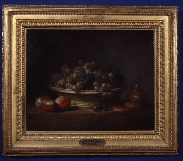 Basket of grapes, apples and pears, and galettes - Jean Siméon Chardin