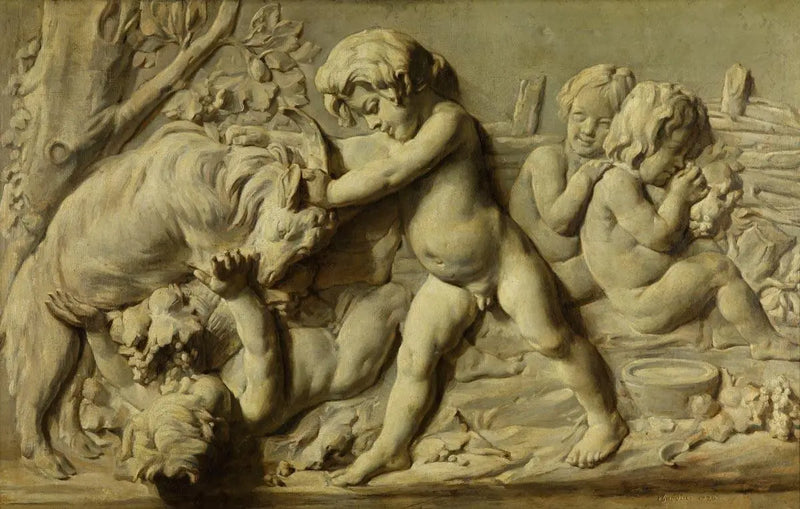 Still life representing the bas-relief Automne by Bouchardon - Jean Siméon Chardin
