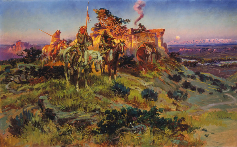 Talking about smoke - Charles Marion Russell