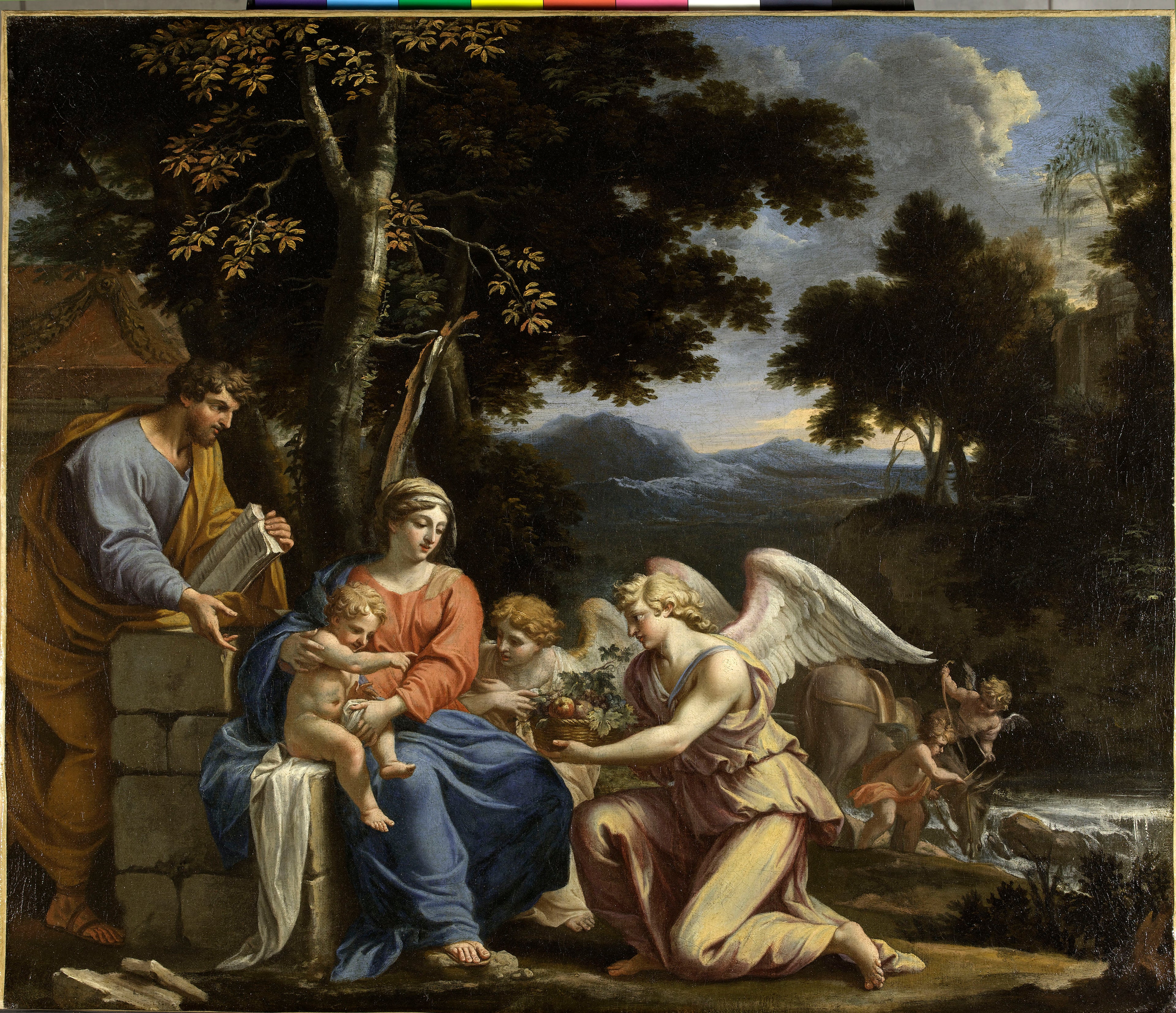 The Repose During the Flight into Egypt - Charles Poerson