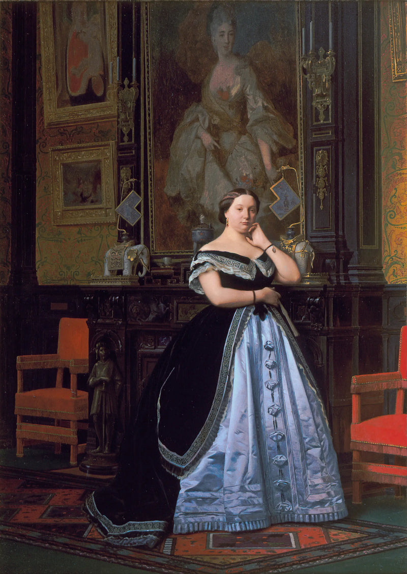 Portrait of Baroness Nathaniel de Rothschild, born Charlotte de Rothschild - Jean-Léon Gérôme