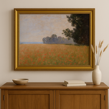 🌾 Oat Field with Poppies – Claude Monet (circa 1890)