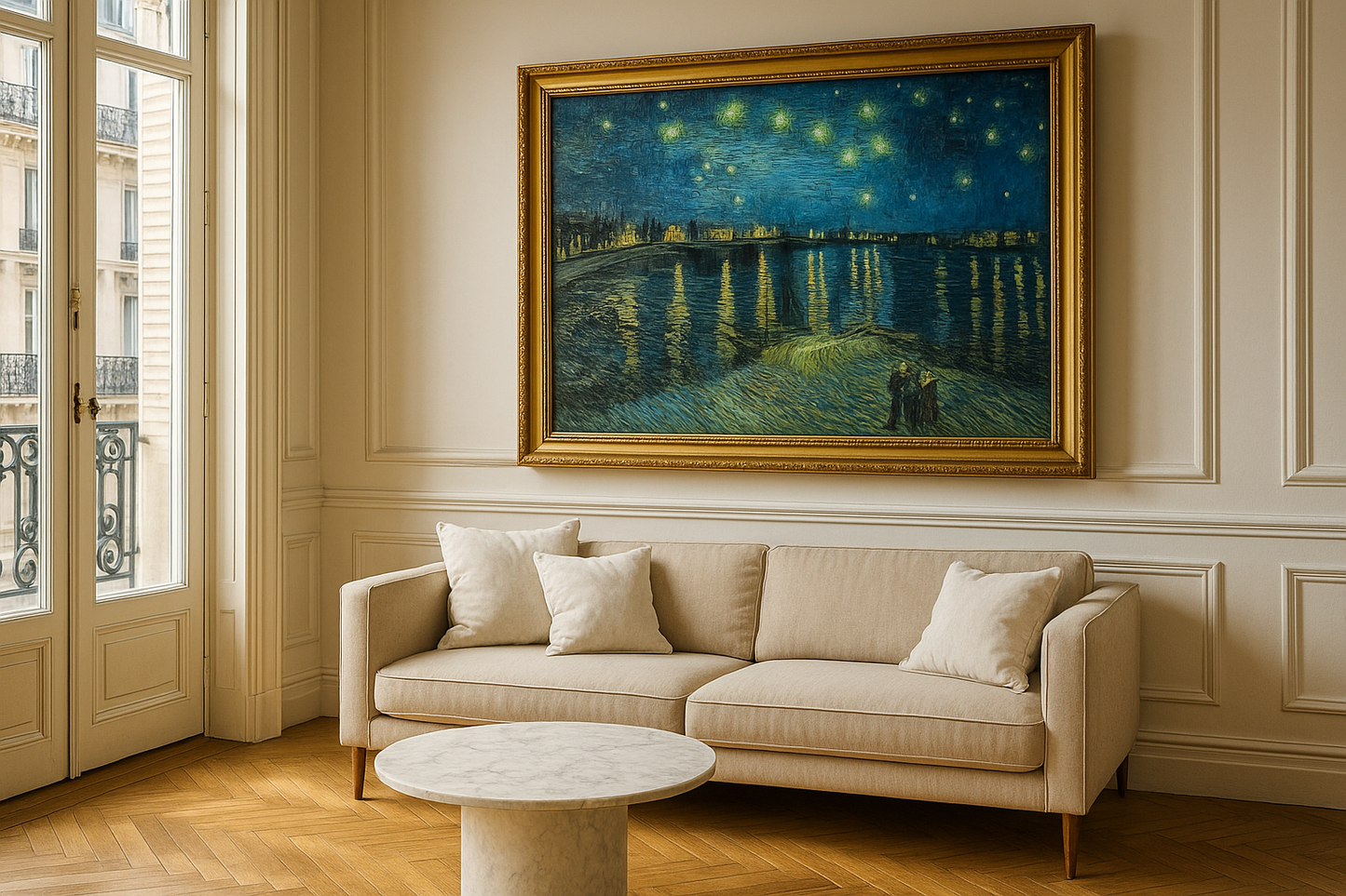 🖼️ Starry Night Over the Rhône – Vincent van Gogh (1888)