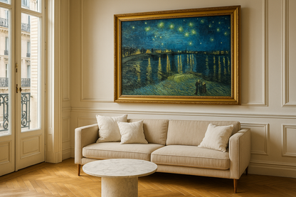 🖼️ Starry Night Over the Rhône – Vincent van Gogh (1888)