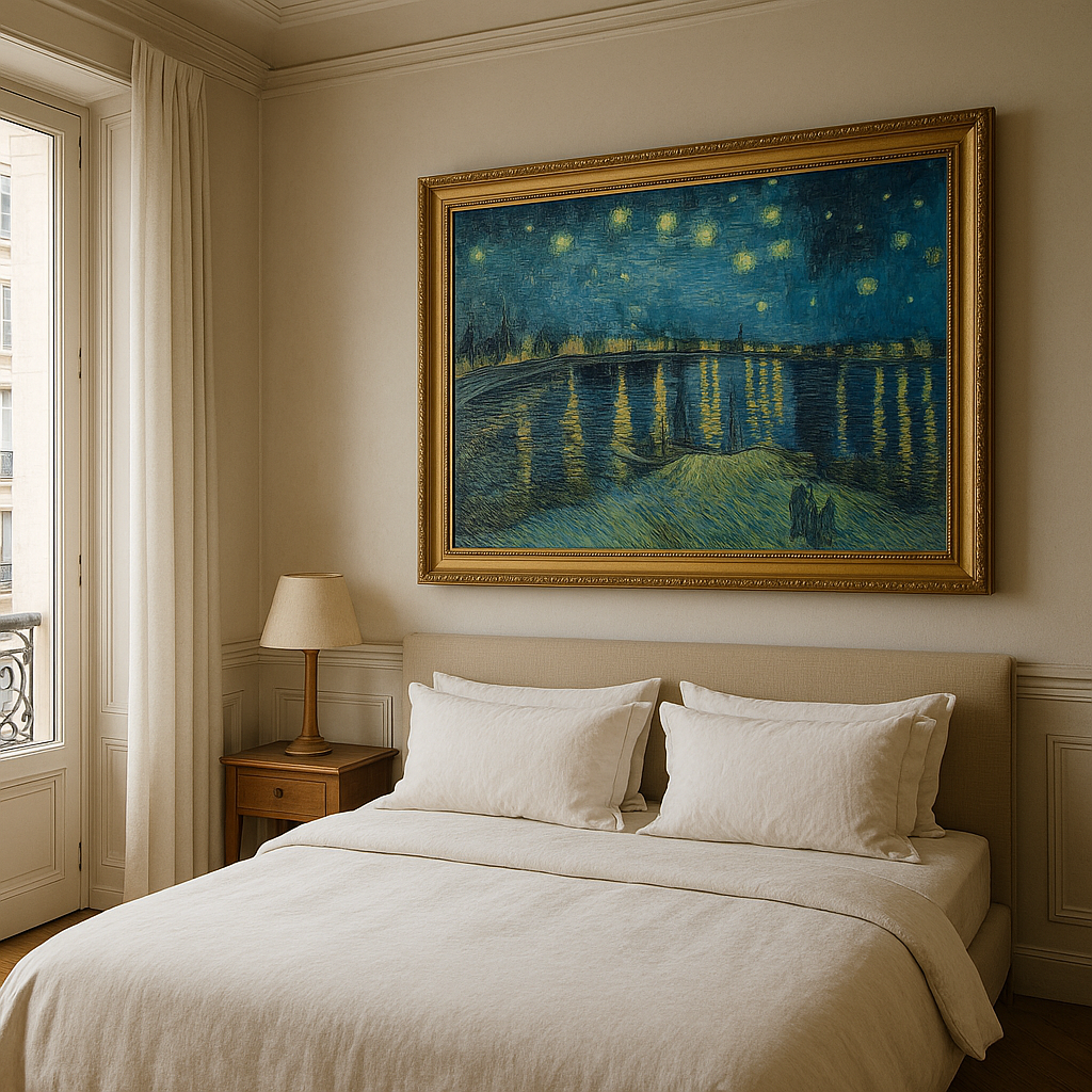 🖼️ Starry Night Over the Rhône – Vincent van Gogh (1888)