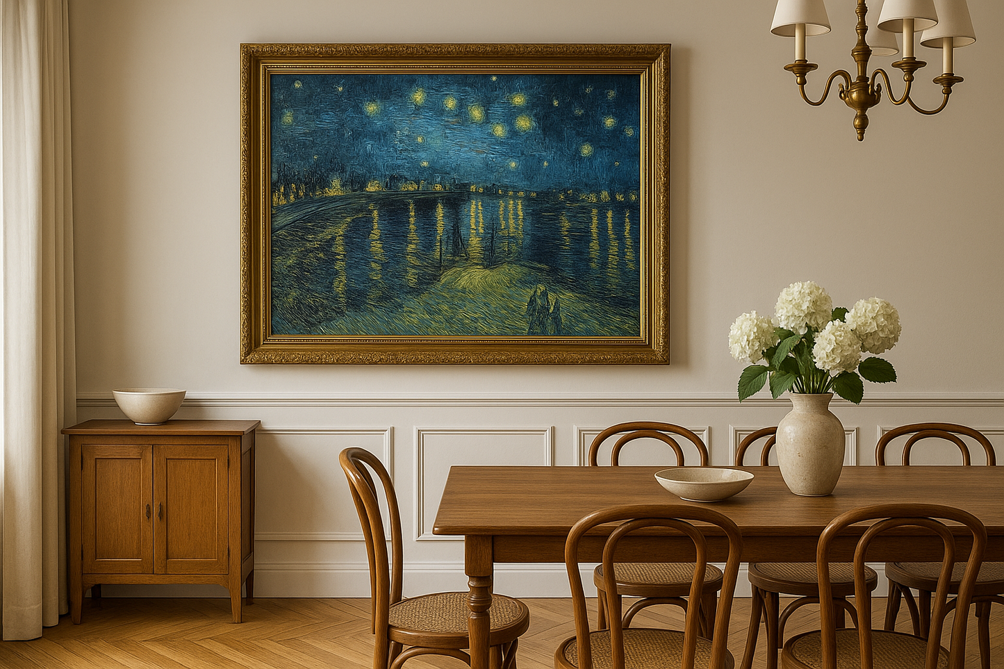 🖼️ Starry Night Over the Rhône – Vincent van Gogh (1888)