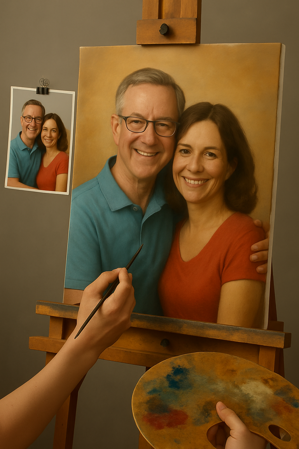 💑 Custom Couple Painting – Unique and Emotional Oil Painting