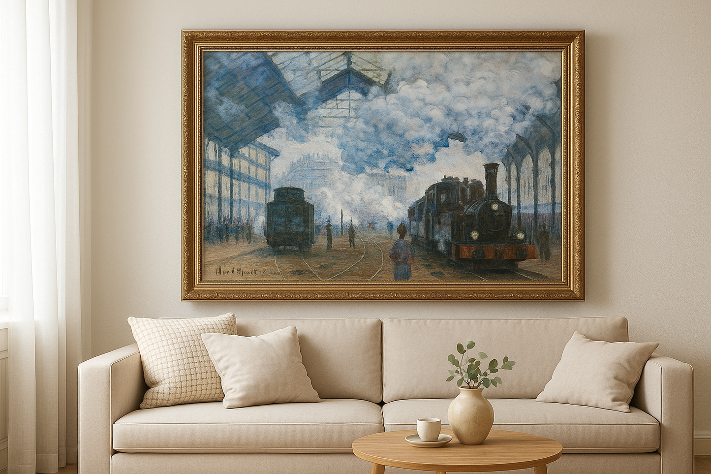 The Saint-Lazare Station, Arrival of a Train – Claude Monet, 1877