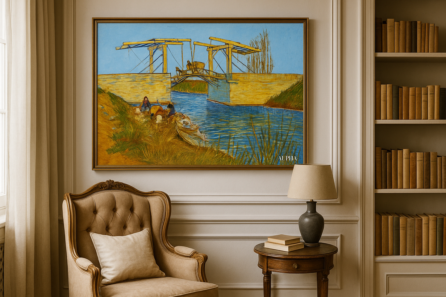 The Langlois Bridge at Arles with the Washerwomen – Vincent van Gogh (1888)