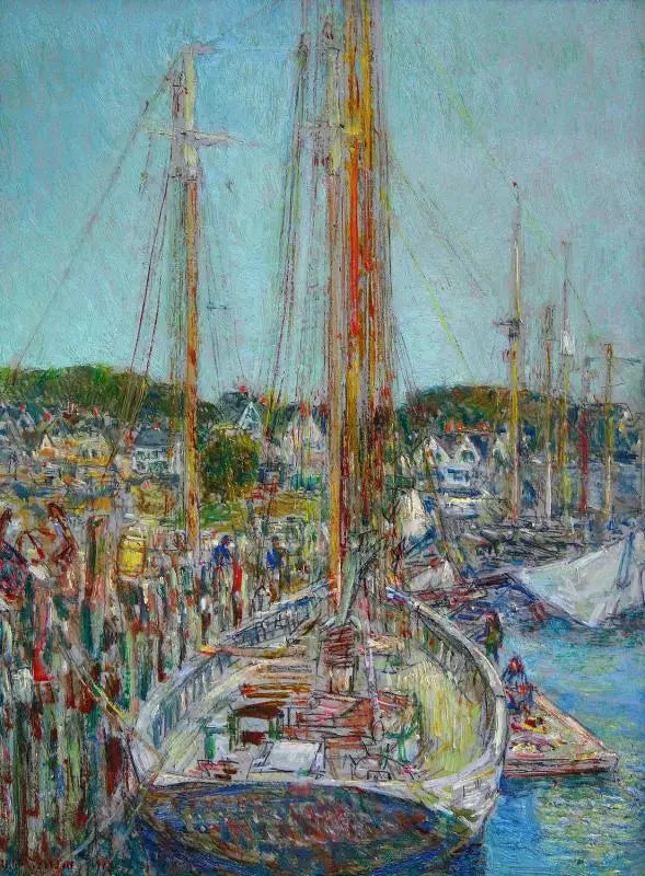 Gloucester Dock, Gloucester - Childe Hassam
