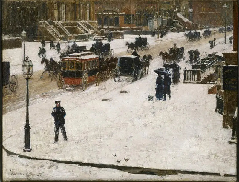 Fifth Avenue in Winter - Childe Hassam