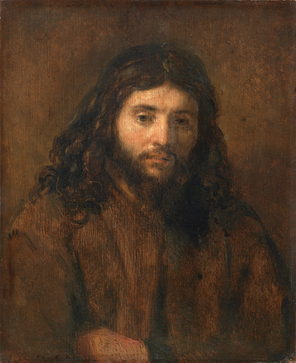 Reproduction du tableau « Tête du Christ - Rembrandt » par Alpha Reproduction en peinture à l’huile