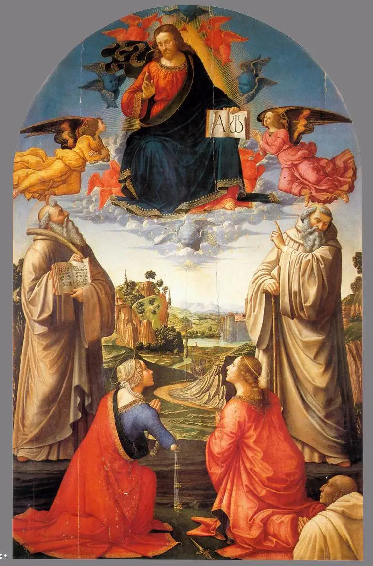 The Christ in Heaven with Four Saints and a Donor - Domenico Ghirlandaio