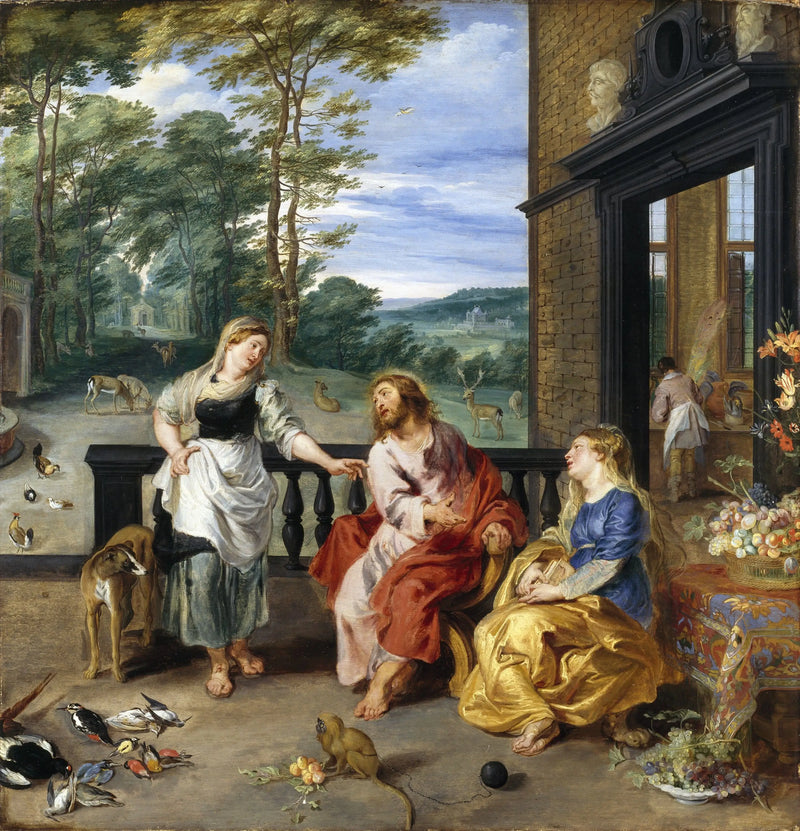 The Christ in the house of Martha and Mary - Peter Paul Rubens