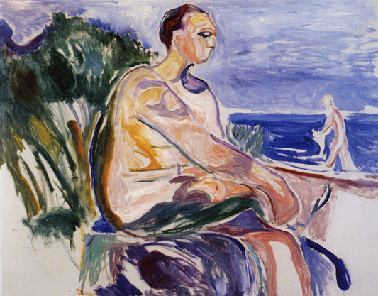 Reproduction du tableau « Christian Gierløff à Åsgårdstrand - Edvard Munch » par Alpha Reproduction en peinture à l’huile