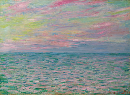 🌅 Sunset at Pourville, open sea – Claude Monet (1882)