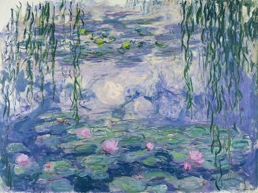 🌸 Water Lilies and Weeping Willows – Monet, circa 1916-1919