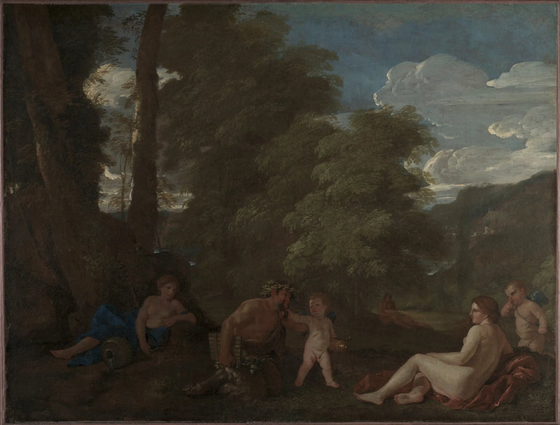 Landscape with a Nymph and a Satyr - Nicolas Poussin