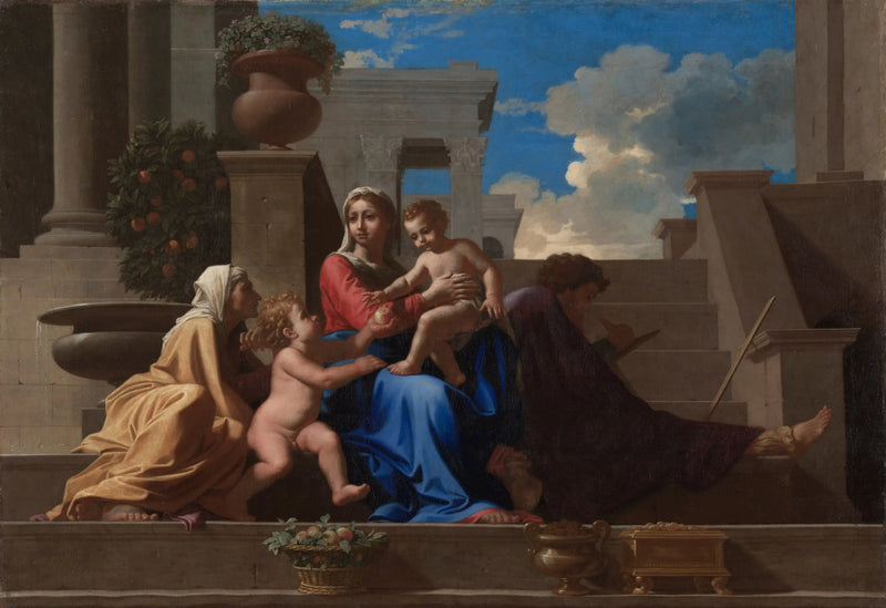 The Holy Family at the Staircase - Nicolas Poussin