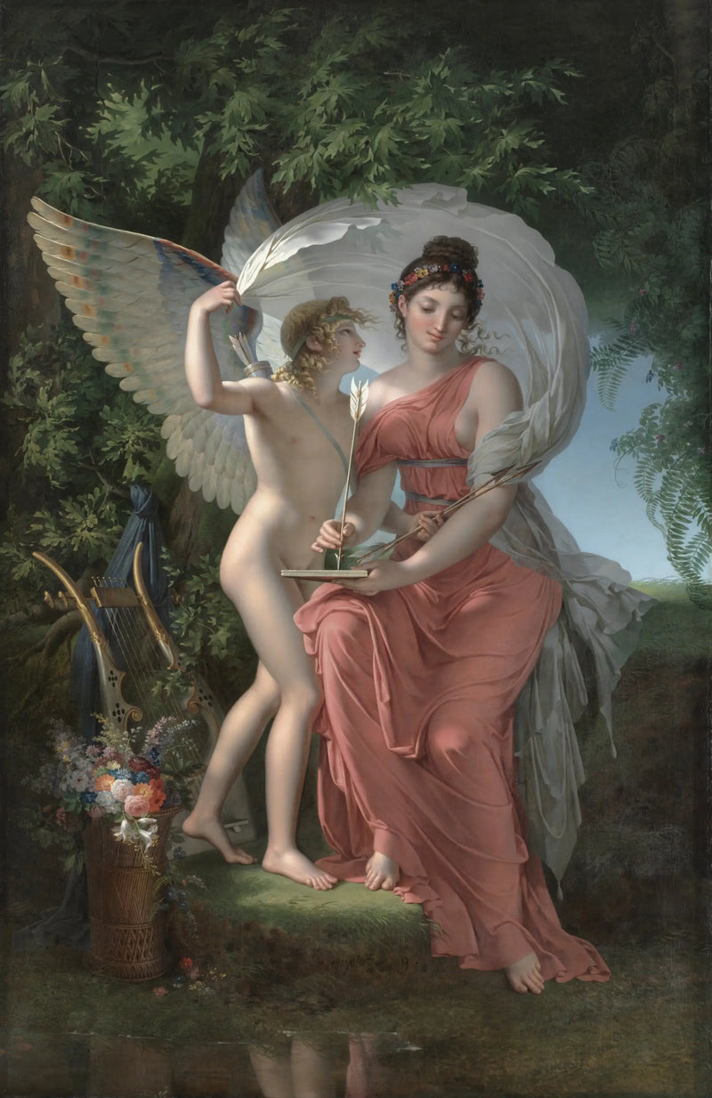 Erato, muse qui préside à la poésie lyrique - Charles Meynier