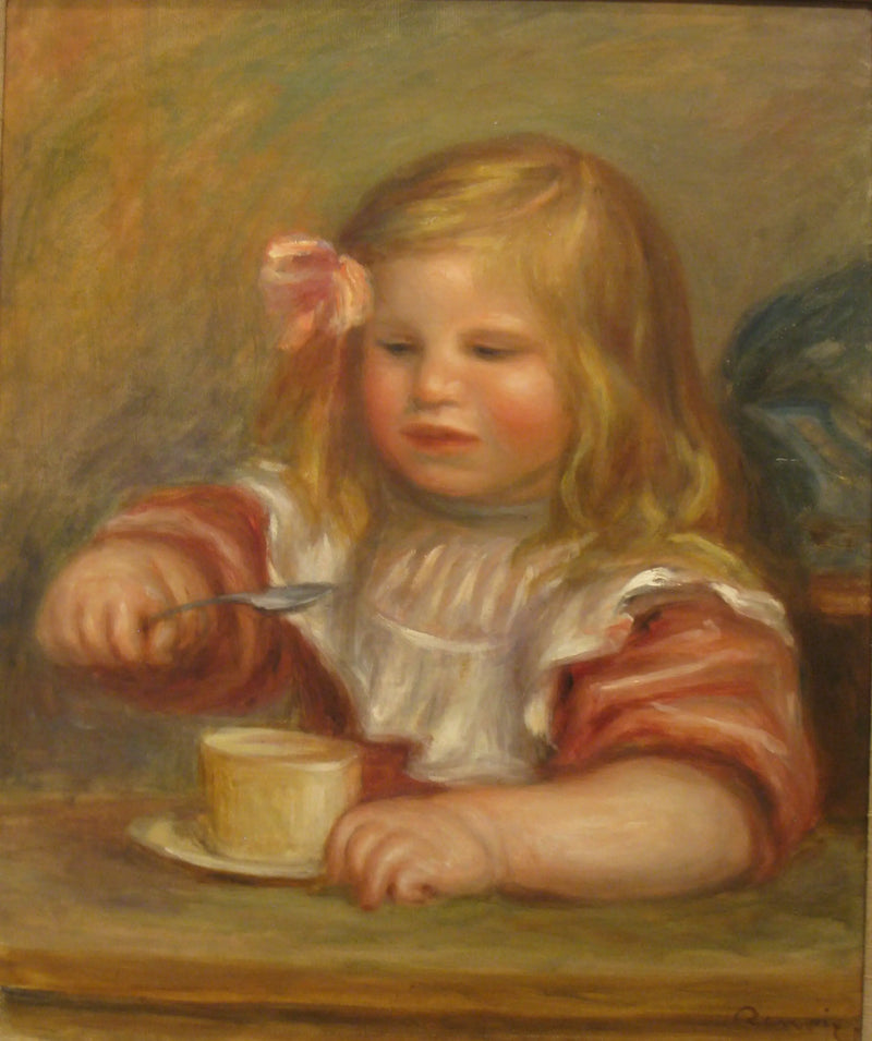 Portrait of Coco Eating Her Soup - Pierre-Auguste Renoir