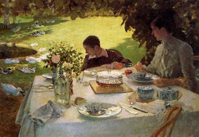Petit-déjeuner dans le jardin - Giuseppe De Nittis - Alpha Reproduction