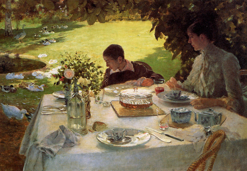 Breakfast in the Garden - Giuseppe De Nittis