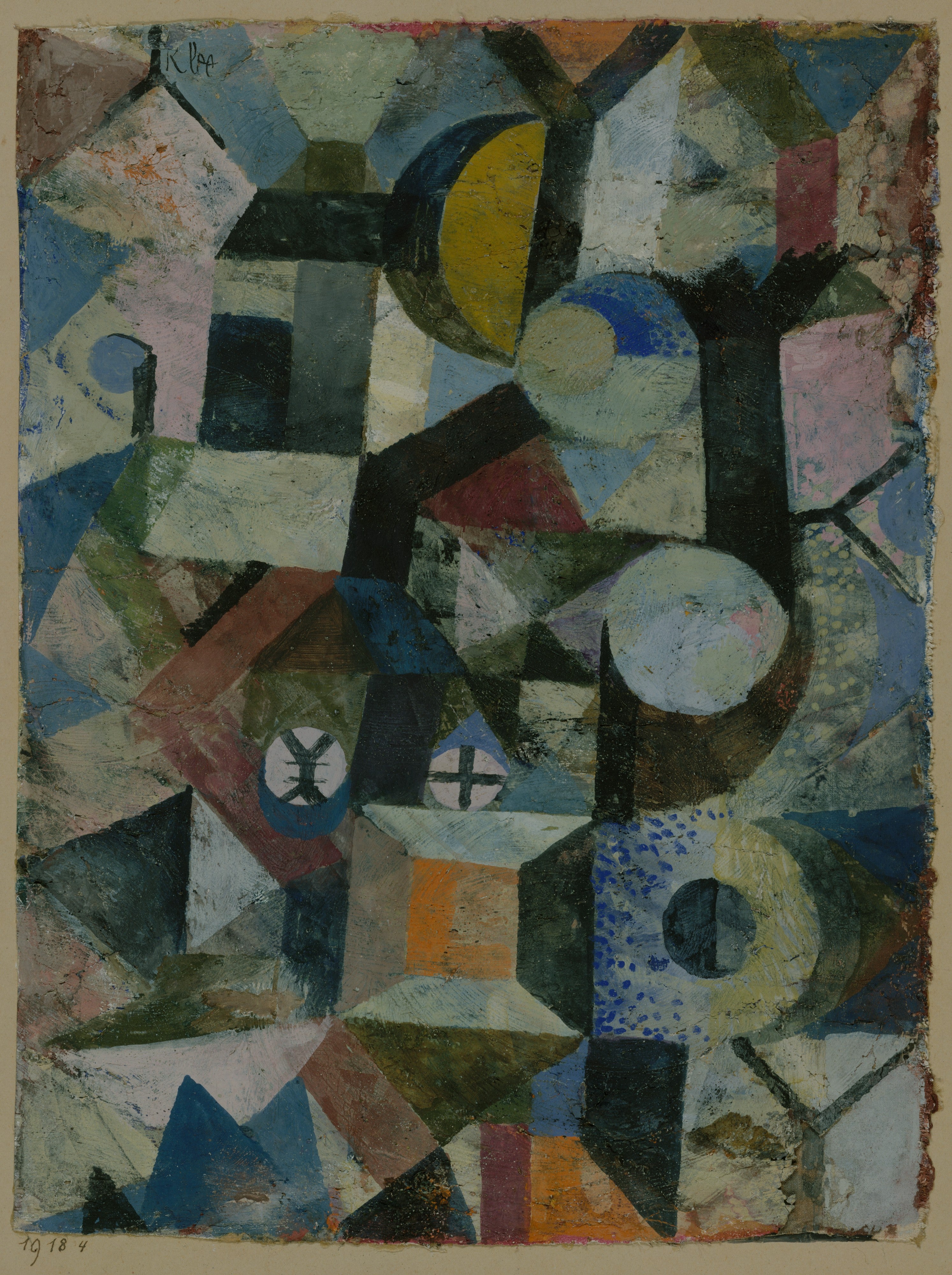 Composition with the Yellow Half-Moon and the Y - Paul Klee