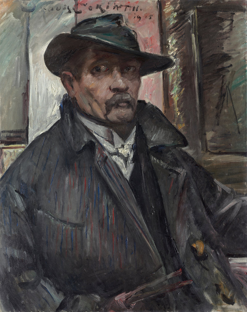 Autoportrait avec chapeau et manteau - Lovis Corinth