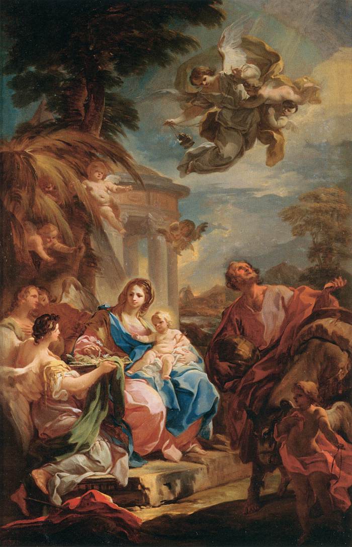 The Rest During the Flight into Egypt - Corrado Giaquinto