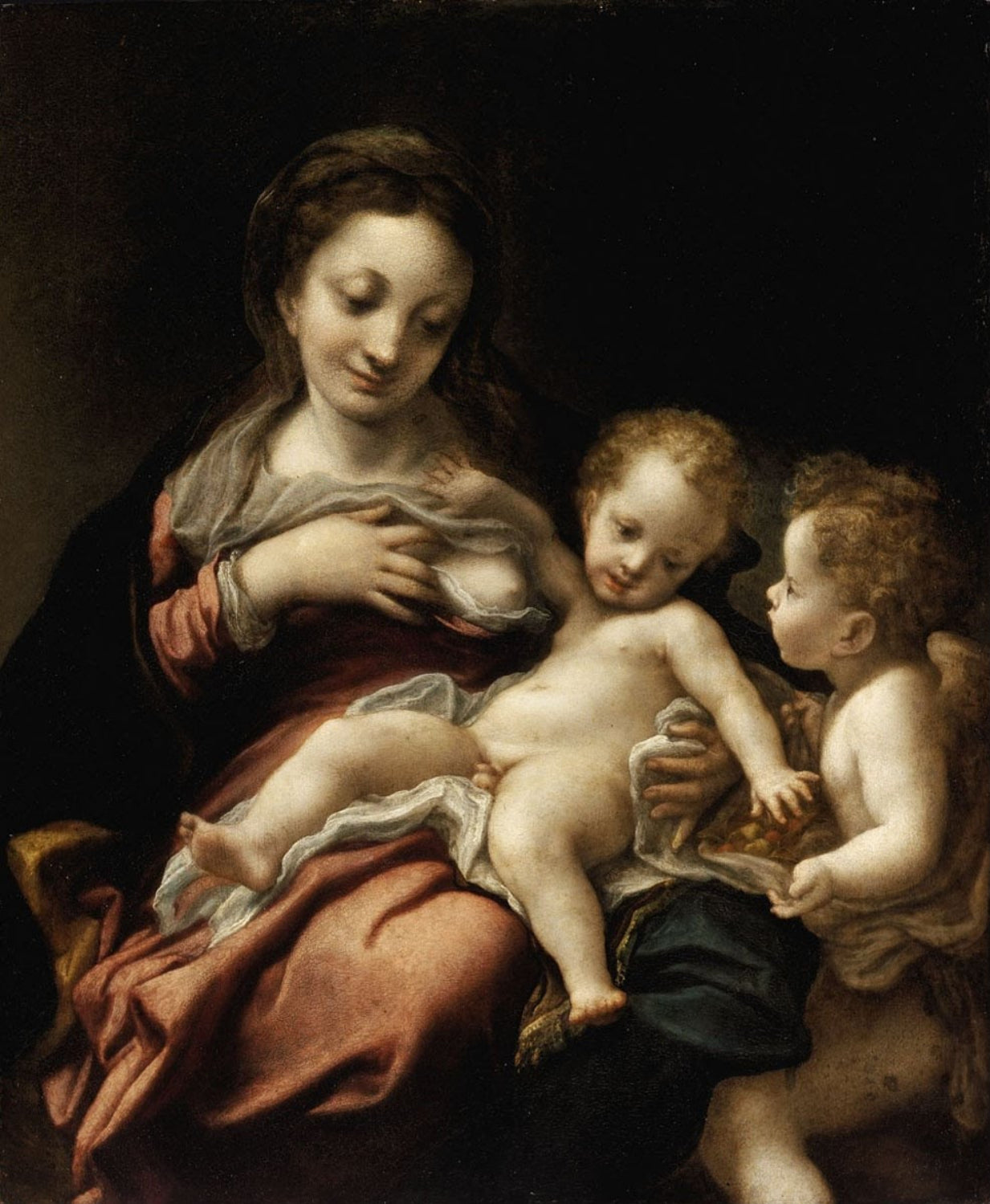 Vierge allaitante et un ange - Antonio da Correggio