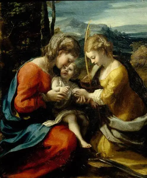 Mystical Marriage of Saint Catherine of Alexandria (Capodimonte Museum) - Antonio da Correggio