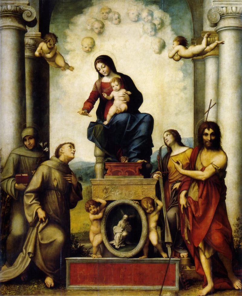 Virgin and Child with Saint Francis - Antonio da Correggio