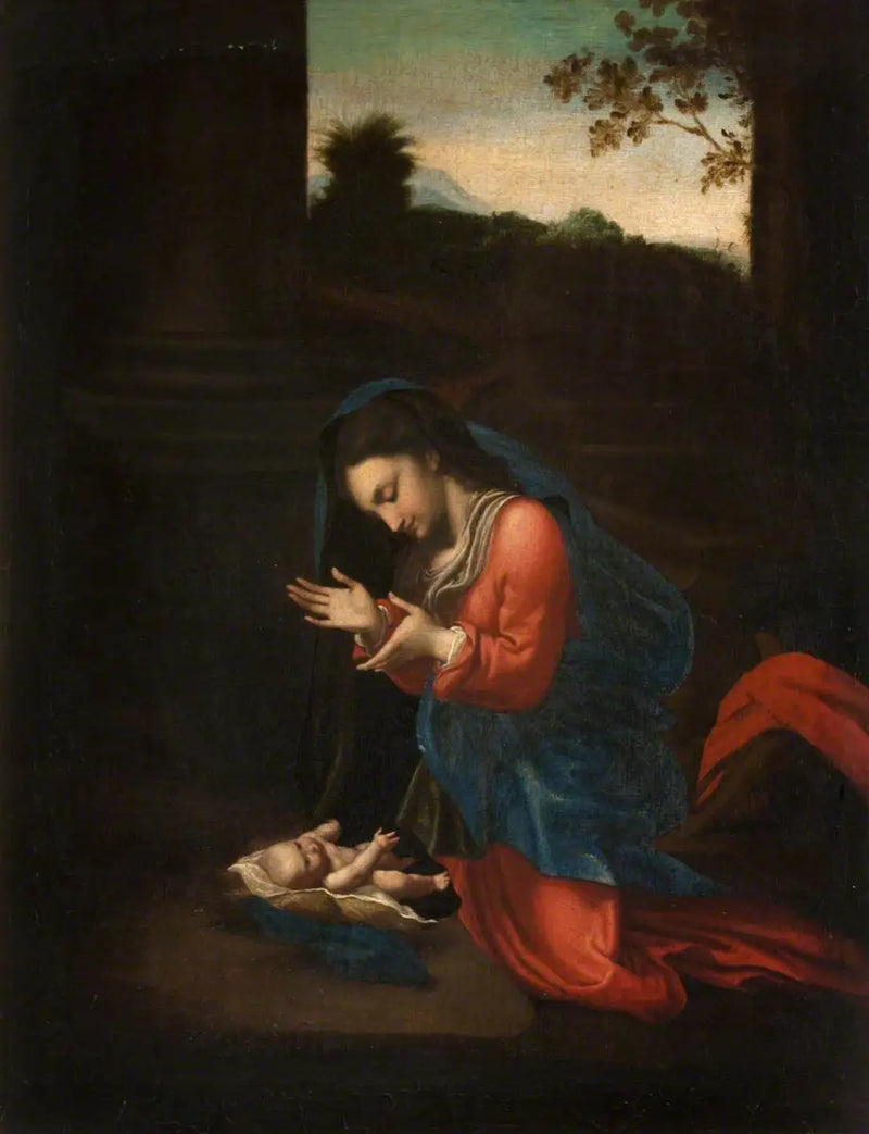The Adoration of the Virgin - Antonio da Correggio