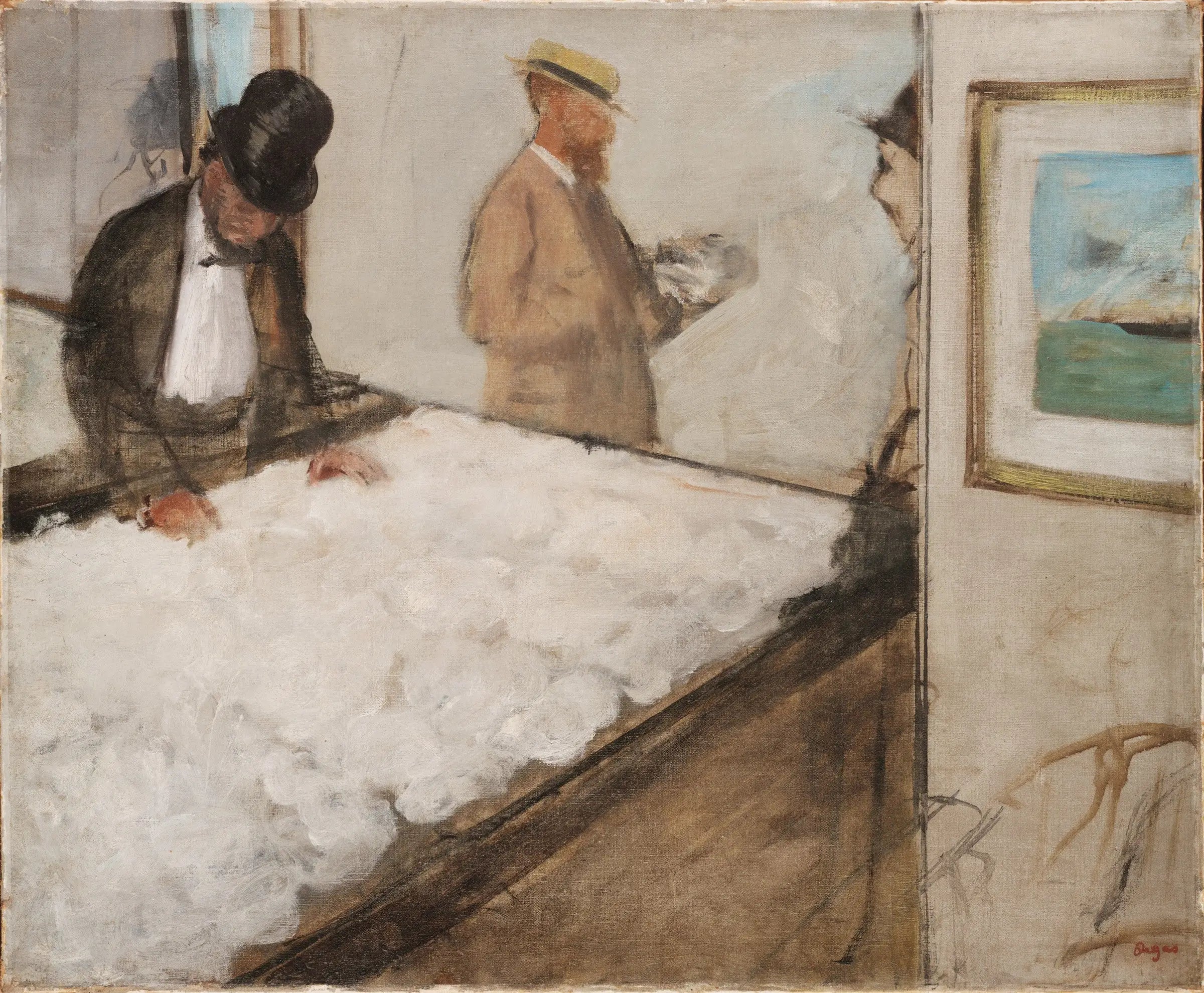 Reproduction du tableau « Marchands de coton à la Nouvelle-Orléans - Edgar Degas » par Alpha Reproduction en peinture à l’huile