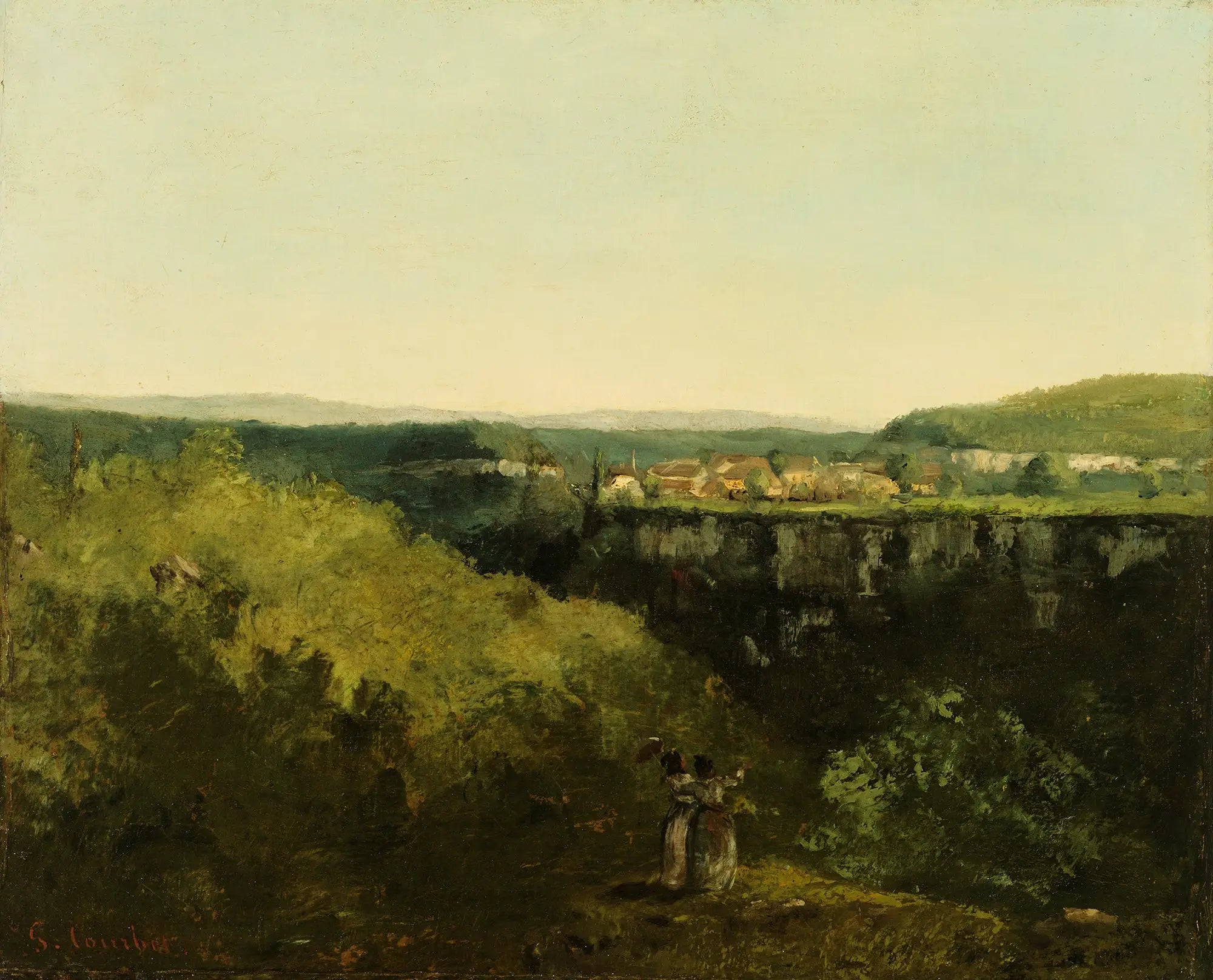 Une vue sur la rivière - Gustave Courbet - Alpha Reproduction