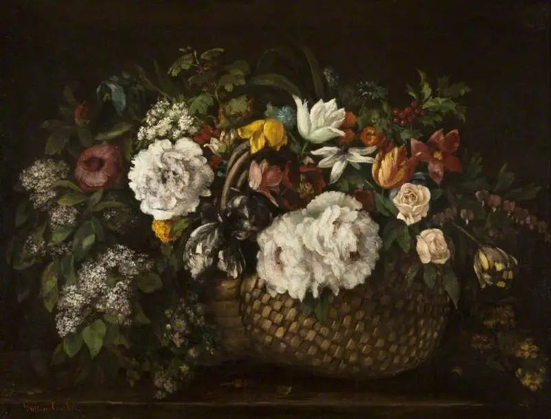 Flower Baskets - Gustave Courbet