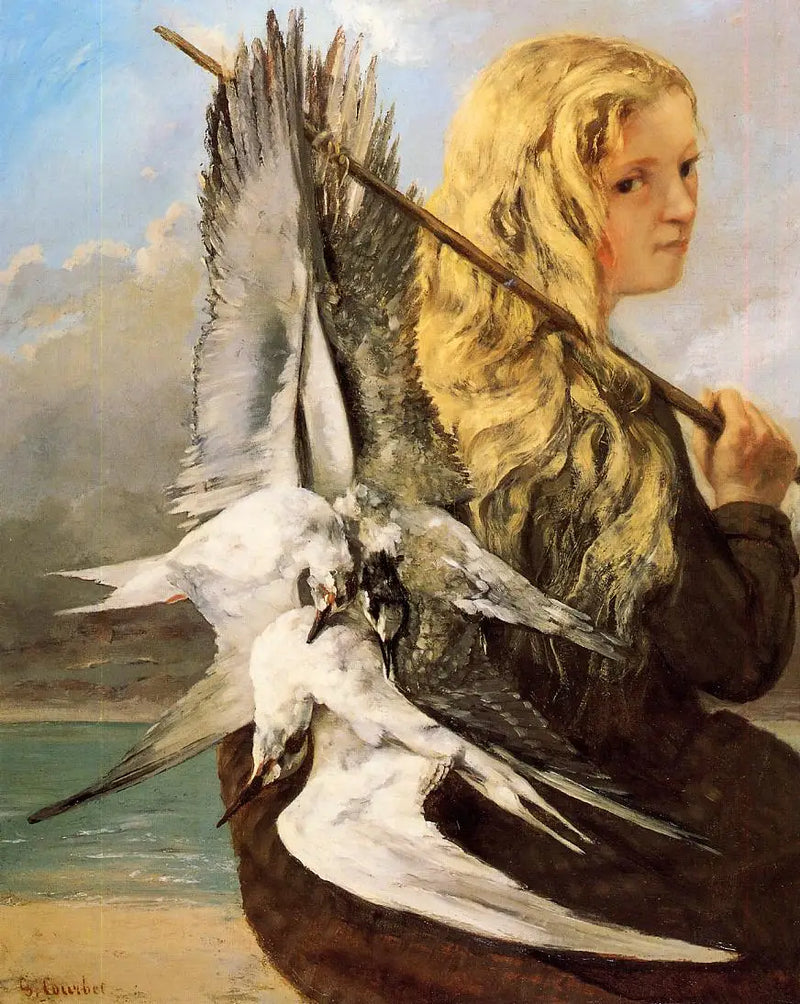 The Girl with Seagulls, Trouville - Gustave Courbet