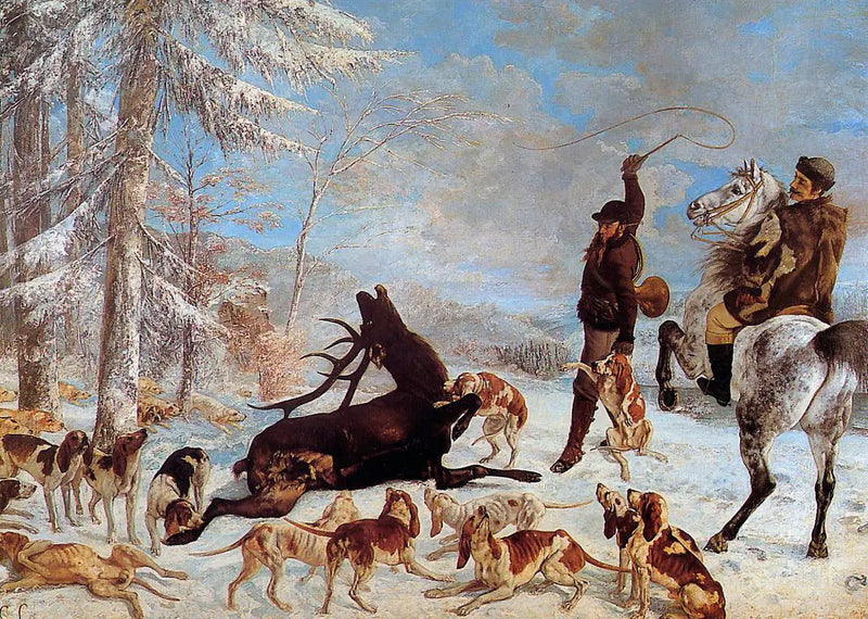 The Deer Hunt - Gustave Courbet