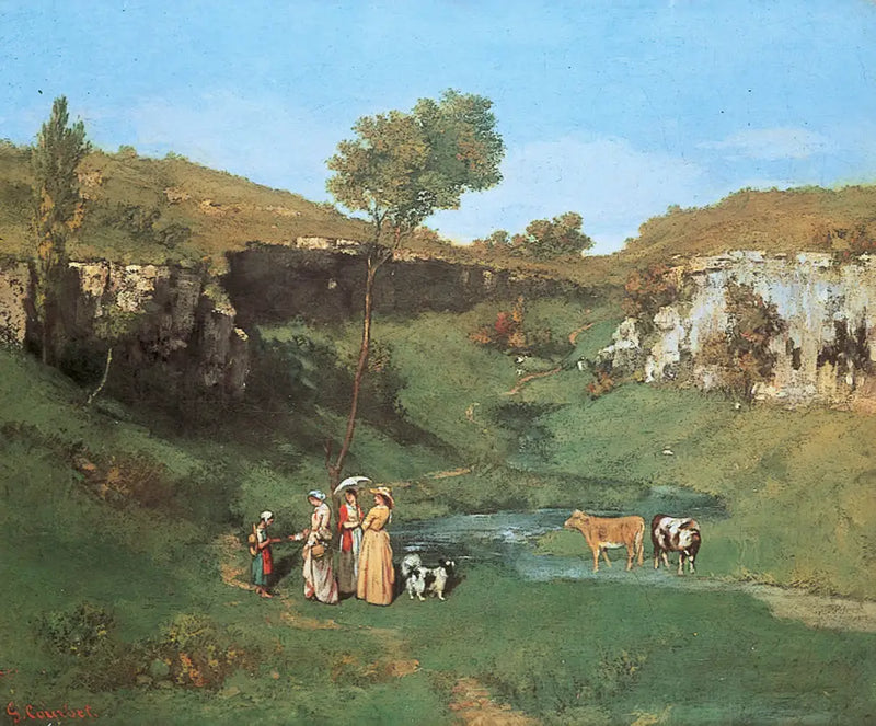 The Village Girls - Gustave Courbet