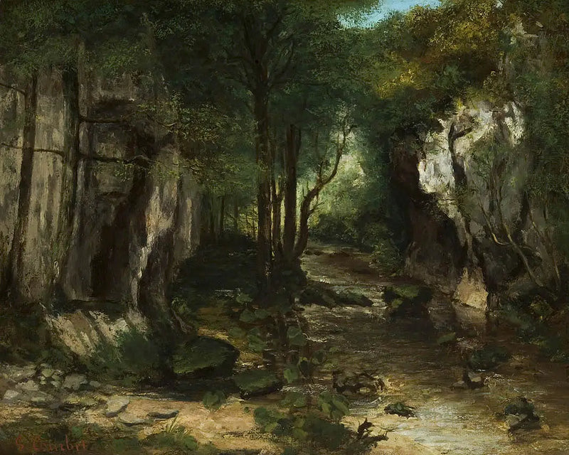 The Black Well Stream - Gustave Courbet