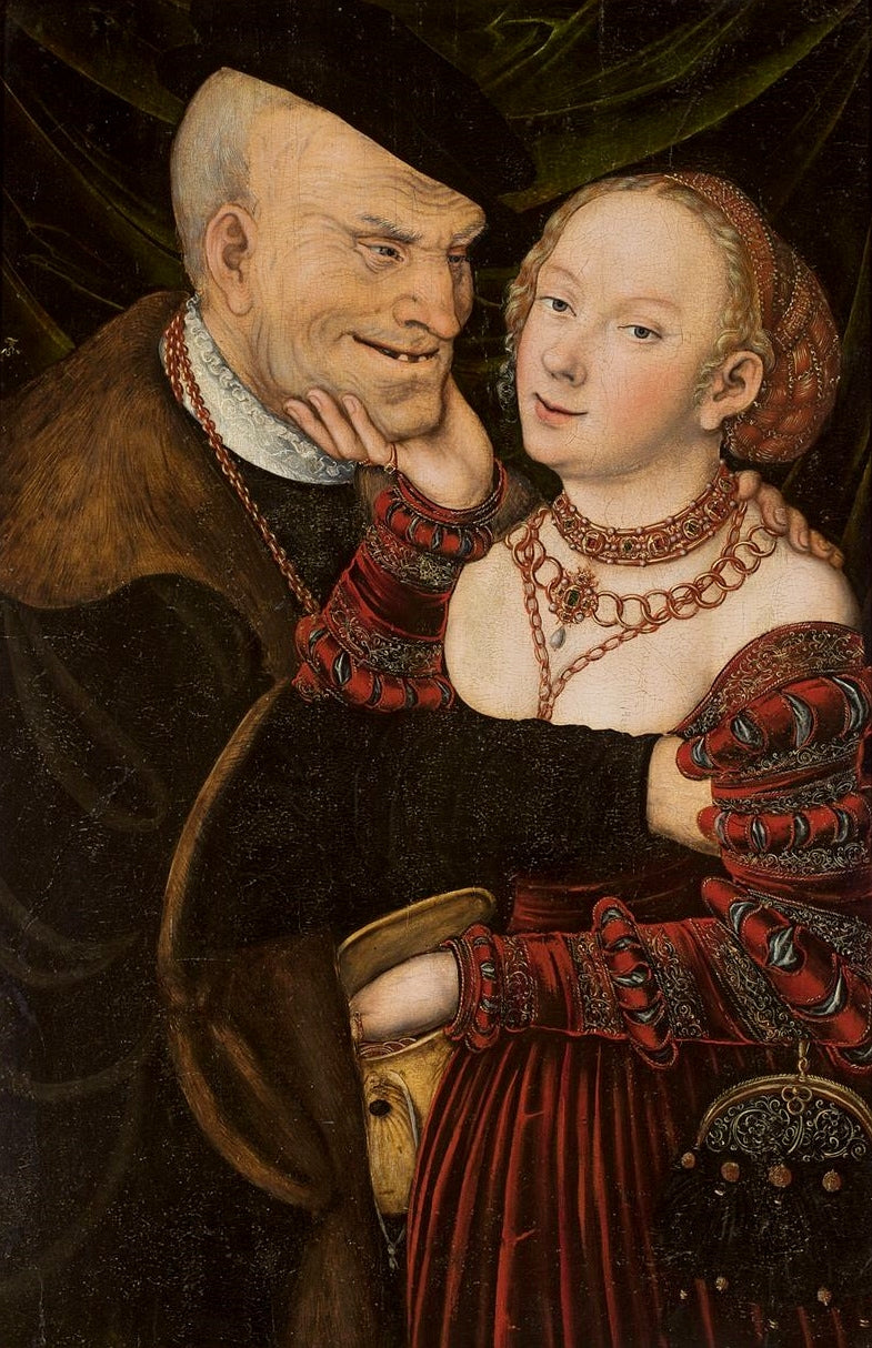 The mismatched couple - Lucas Cranach the Elder
