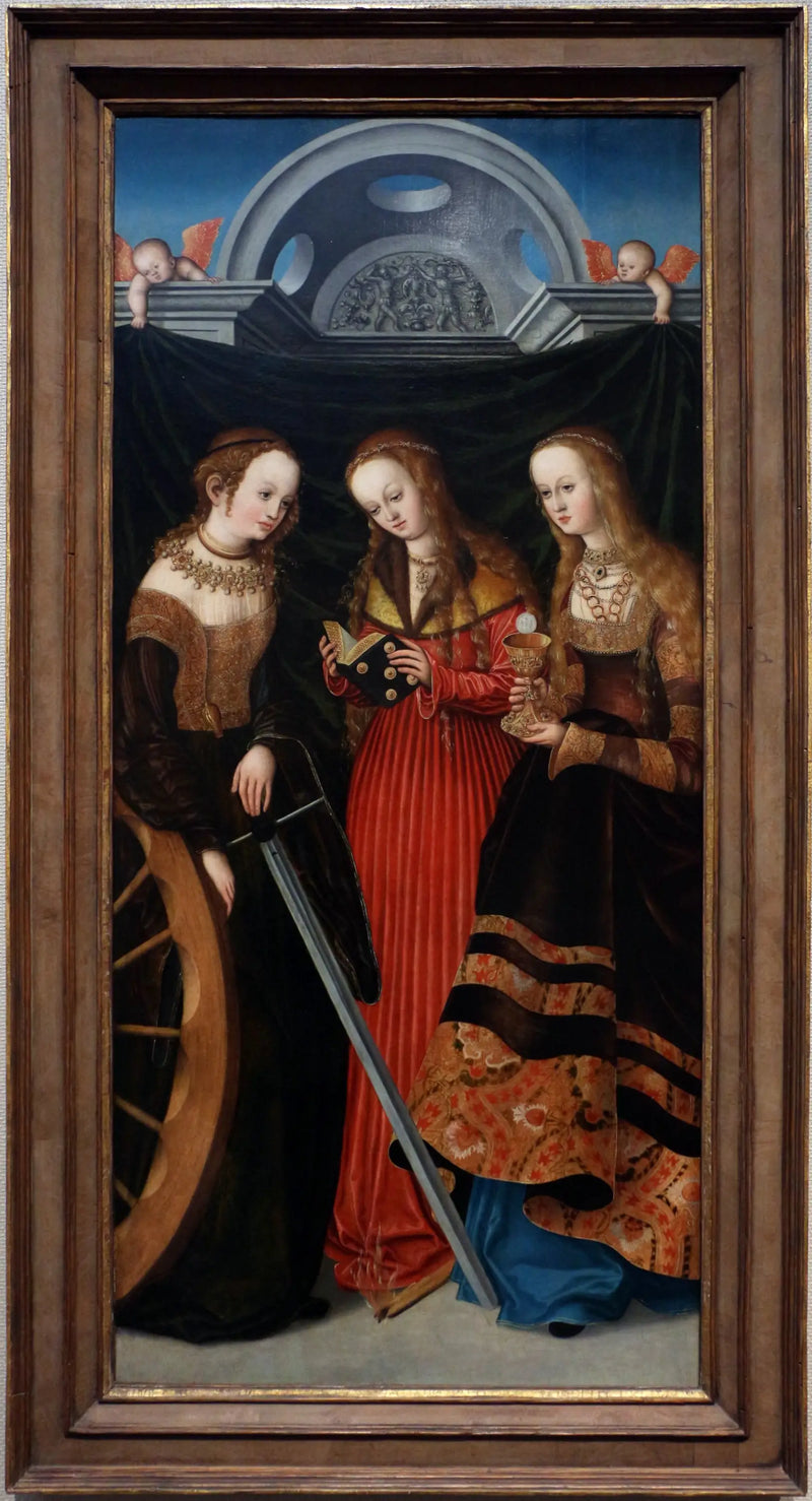 Saint Catherine, Margaret and Barbara - Lucas Cranach the Elder