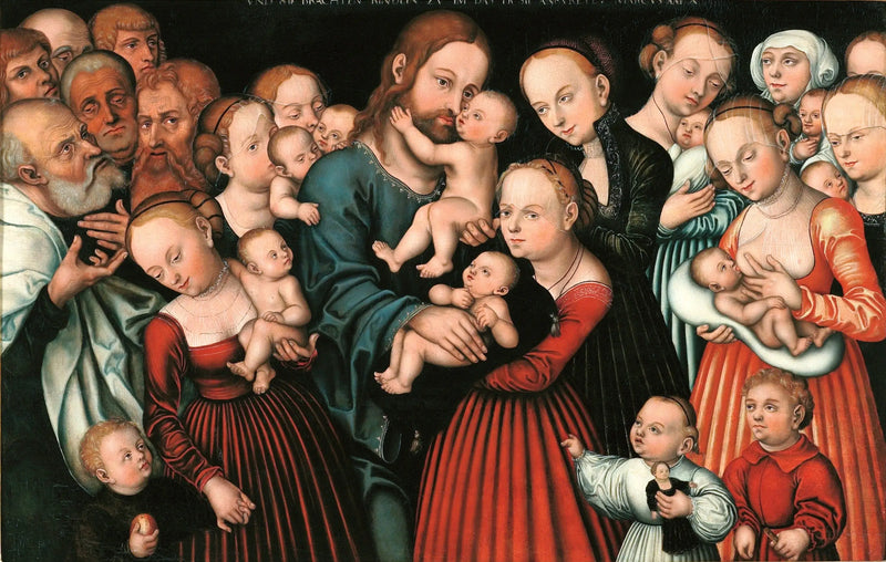The Christ bénissant les enfants - Lucas Cranach the Elder