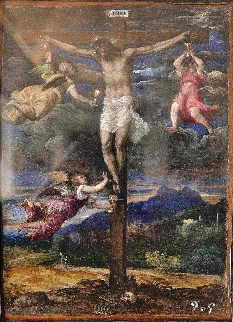 Crucifixion with three angels - Titian